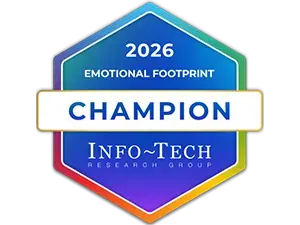 Badge « Champion de l'empreinte émotionnelle » 2026 d'InfoTech.